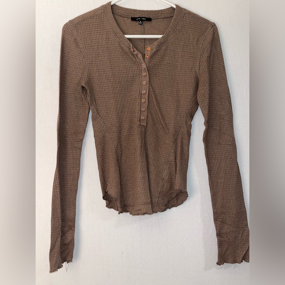Love Tree Waffle Henley